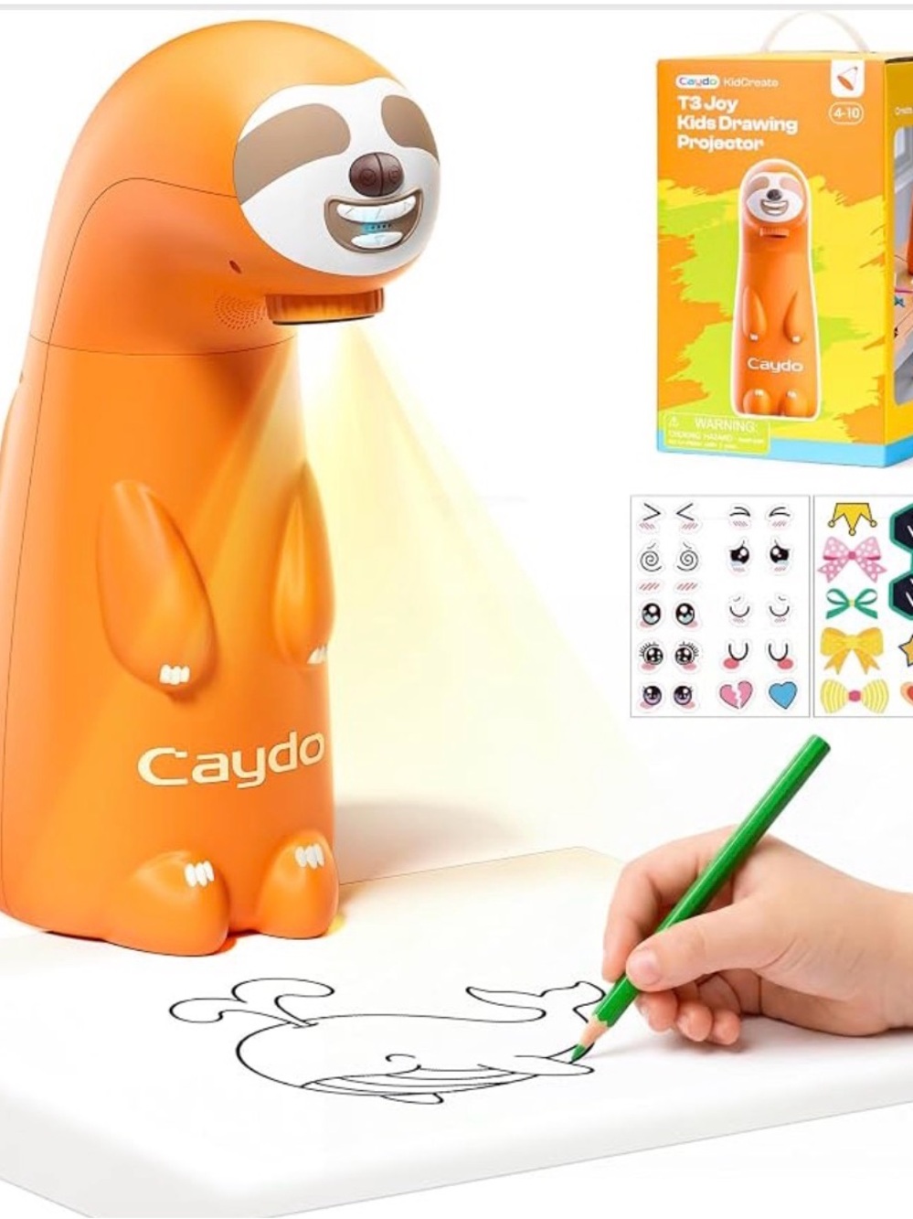 Orange Sloth Kids Drawing Projector